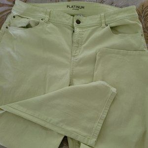 Chico's Light Green Denim Crops